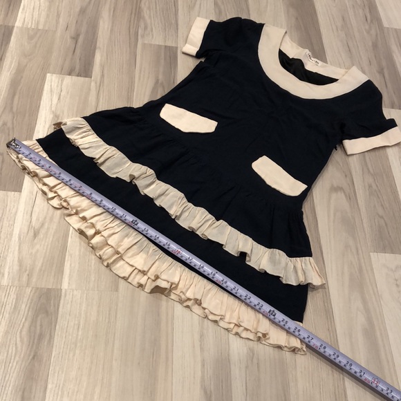 Blue and Cream dress. One size. Made in Korea - Picture 11 of 11